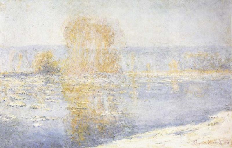 Claude Monet Floating Ice at Bennecourt